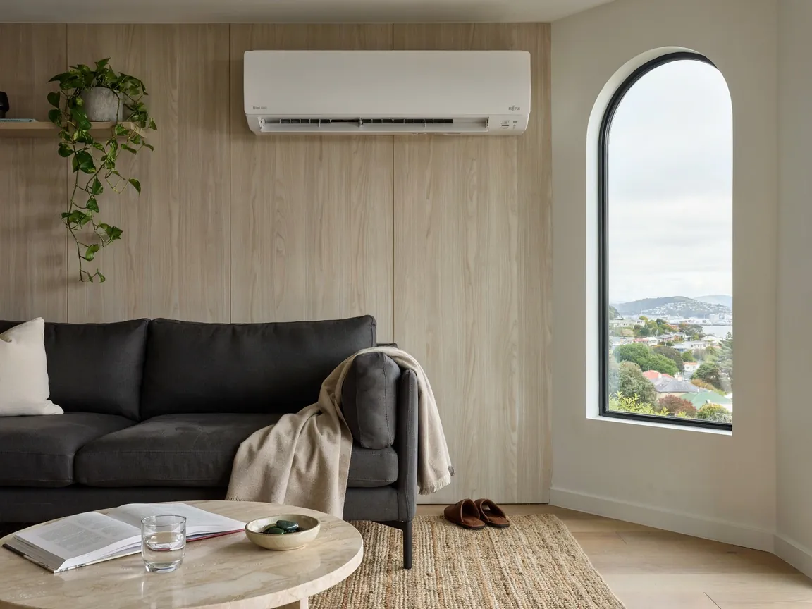 Heat pump installation in a Wellington home